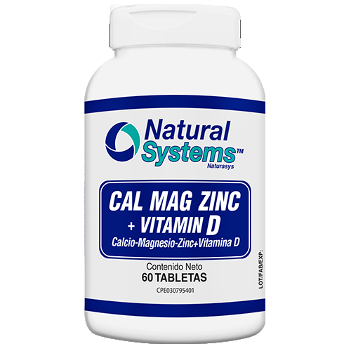 CAL MAG ZINC + VITAMINA D TAB X 60 (NATURAL SYSTEMS)